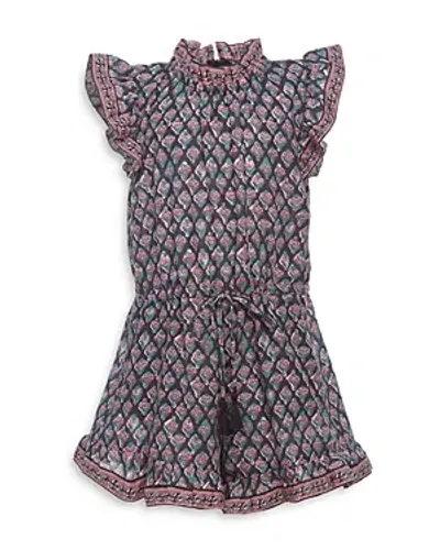 Sea Girls' Donna Printed Flutter Sleeve Romper - Little Kid, Big Kid In Multi