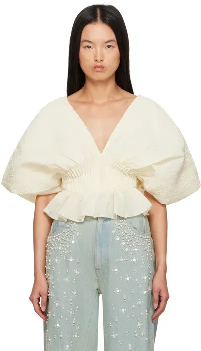 Sea Ny Off-white Elegi Blouse In Cream