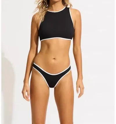 Seafolly Cropped Tank Top In Black