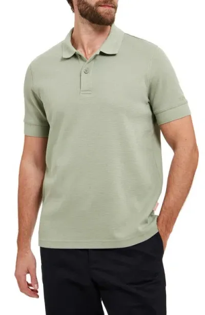 Sealskinz Felthorpe Textured Organic Cotton Polo In Green