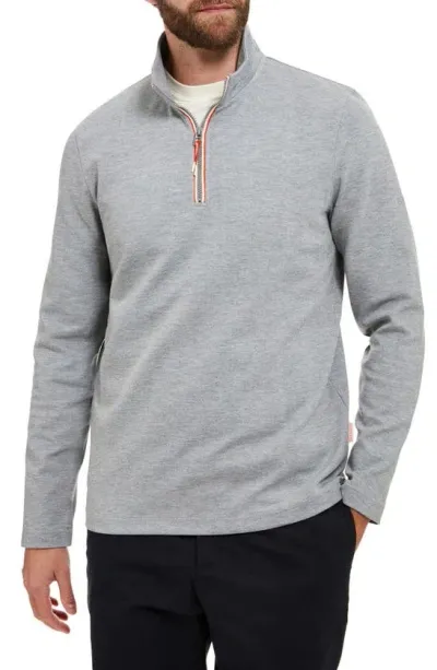 Sealskinz Tatterset Quarter Zip Pullover In Grey Marl