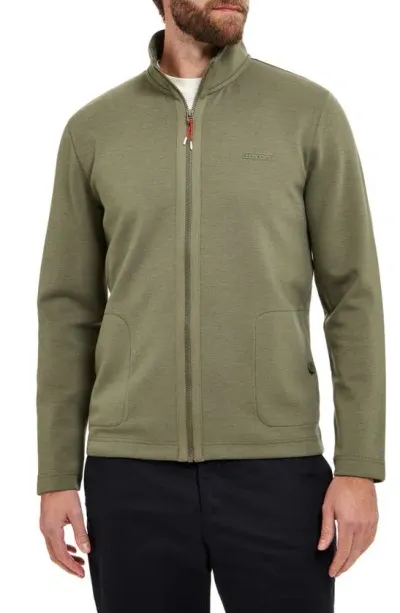 Sealskinz Tibenham Knit Zip-up Jacket In Green