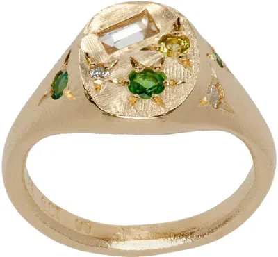 Seb Brown Gold Spazio Ring In 9ct Yellow Gold