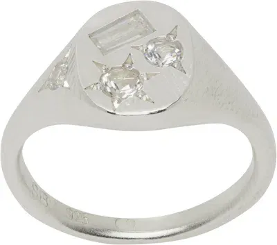 Seb Brown Silver White Ring In Sterling Silver (925