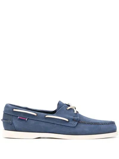 Sebago Dockside Portland Boat Shoes In Blue