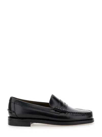 Sebago Black Slip On Loafers