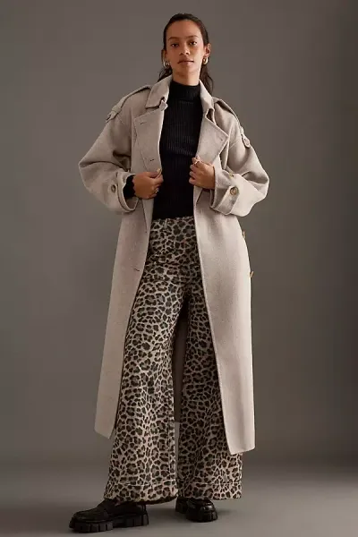 Second Female Walance Wool-blend Coat In Beige