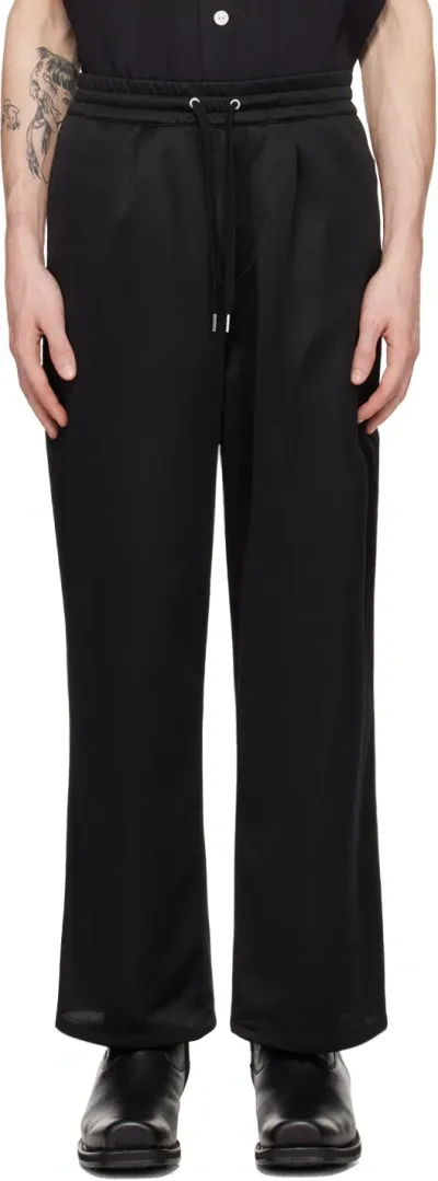 Second / Layer Team Wide-leg Tech-jersey Sweatpants In Black