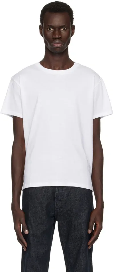 Second / Layer Three-pack White Classic Short Sleeve T-shirts