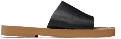 See By Chloé Black Essie Sandals In 999-black