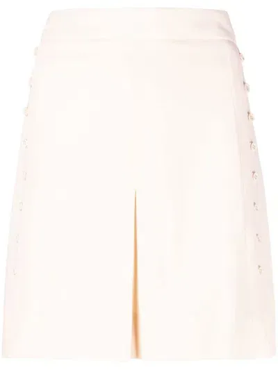 See By Chloé Crepe Mini Skirt In Neutrals