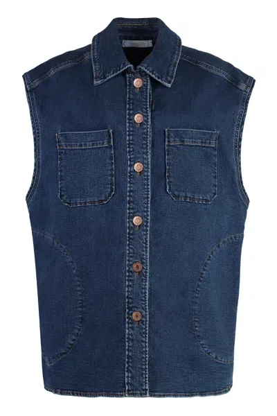 See By Chloé Denim Vest In Bleu