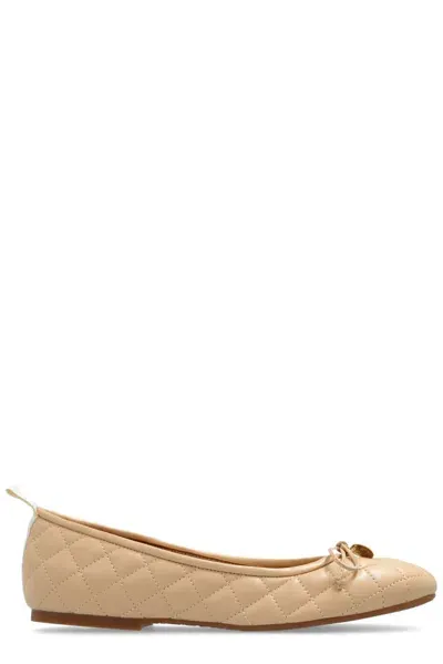 See By Chloé Logo-print Ballerina Shoes In Beige