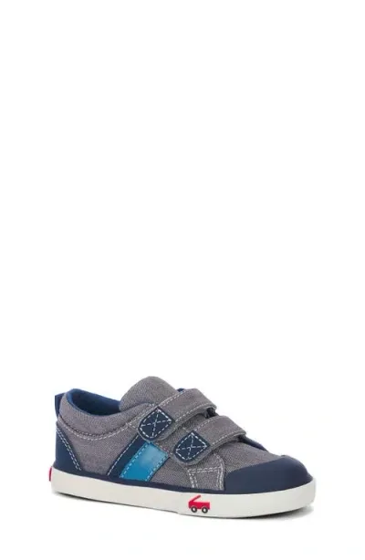 See Kai Run Kids'  Russell Sneaker In Gray Denim/navy