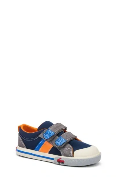 See Kai Run Kids'  Russell Sneaker In Navy/gray Denim