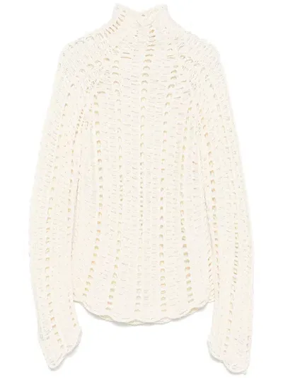 Séfr Vera Sweater In Dry Ivory Cotton