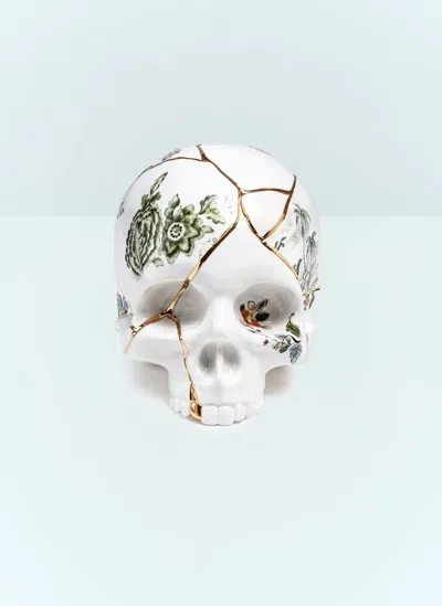 Seletti Kintsugi Skull In White