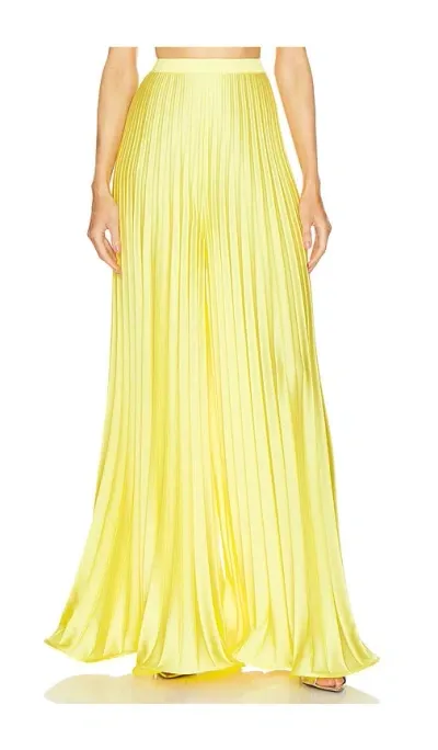 Selezza London Sawyer Pleated Trousers In Yellow