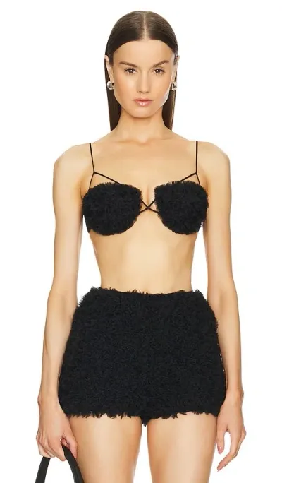 Selezza London Zuri Tulle Bustier In Midnight Black