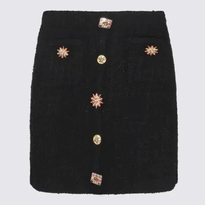 Self-portrait Black Viscose Skirt