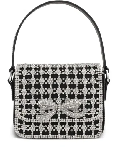 Self-portrait Crystal Mini Bag In Black