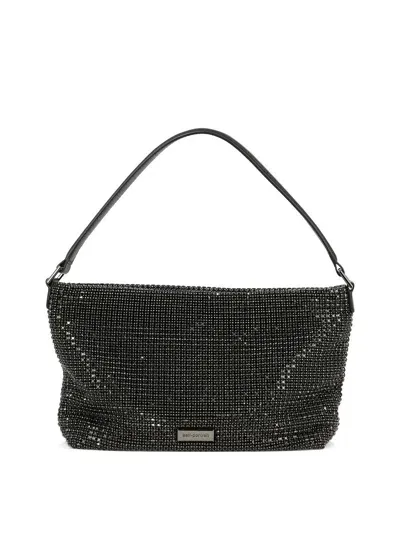 Self-portrait "diamantè Medium Hobo" Shoulder Bag In Black