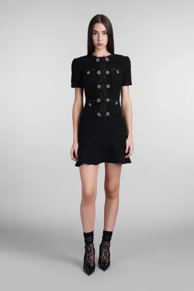 Self-portrait Dress In Black Polyester