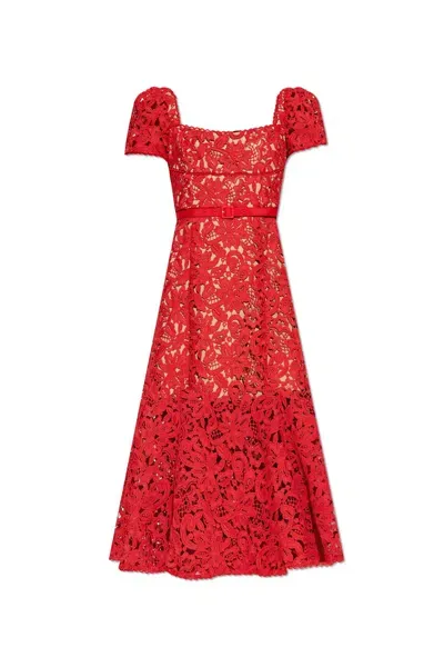 Self-portrait Self Portrait Lace Dress In Red