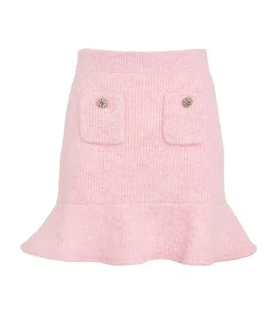 Self-portrait Ruffled Mini Skirt In Pink