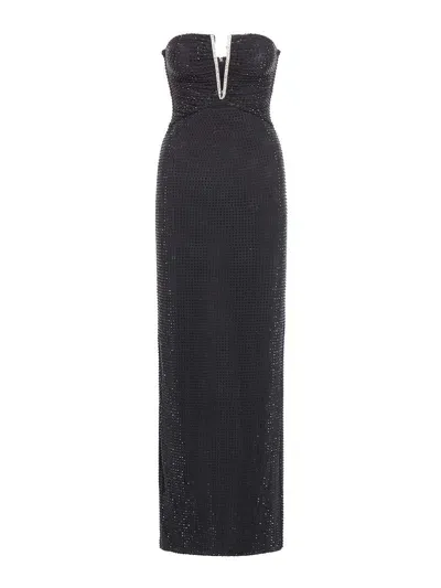 Self-portrait Maxi Dress In Negro