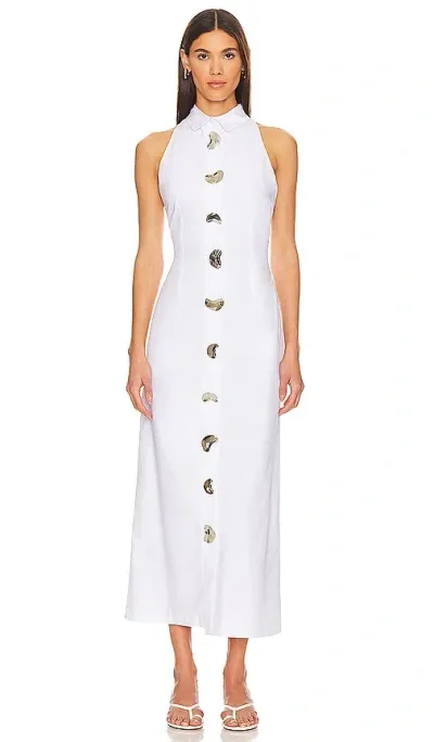 Selmacilek Maxi Shirt Dress In White