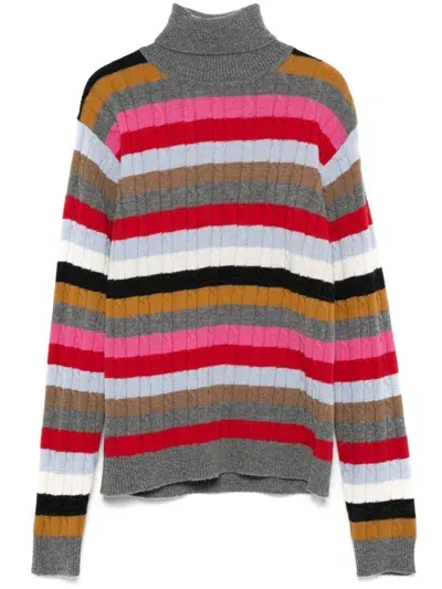 Semi-couture Marilena Striped Wool Sweater In Multicolour