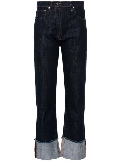 Semi-couture Philomene Cuffed Jeans In Blue