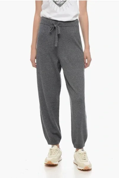 Semicouture Cashmere Blend Ursula Pants With Elastic Waistband