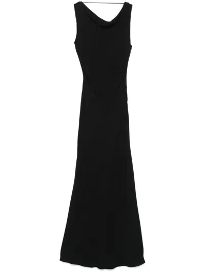 Semicouture Grace Maxi Dress In Black