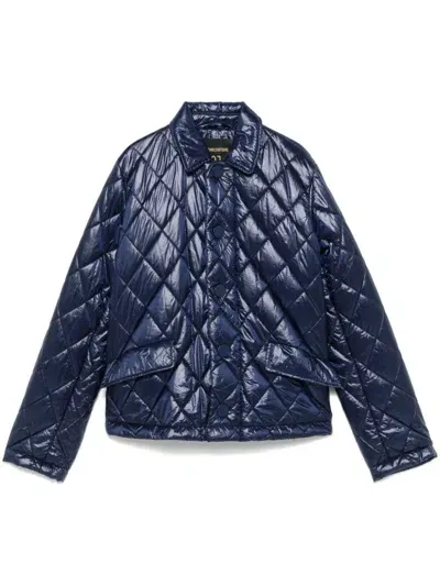 Semicouture Quilted Puffer Jacket In Blue