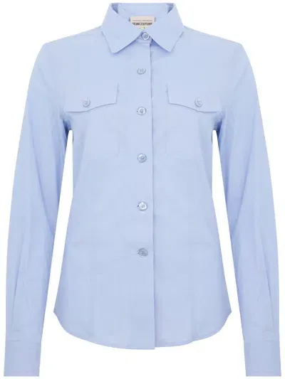 Semicouture Shirts Light Blue In Hellblau