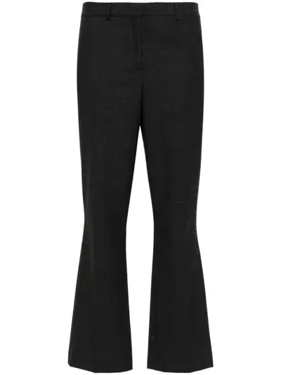 Semicouture Slim-leg Cropped Trousers In Grey