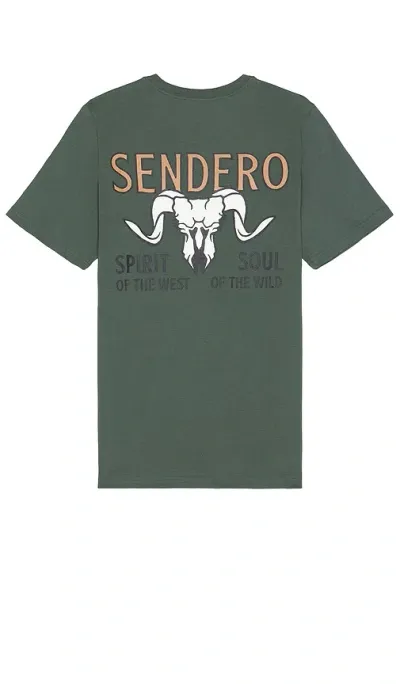 Sendero Provisions Co. Big Horn Tee In 军绿色