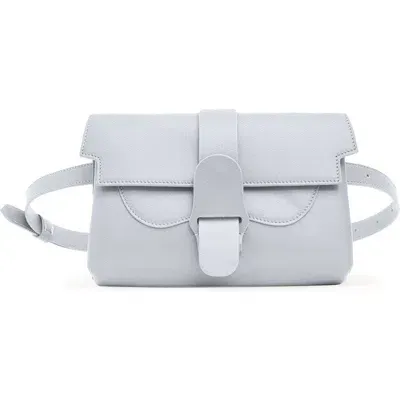 Senreve Aria Belt Bag Pebbled Leather 5-way Convertible Handbag In Ice