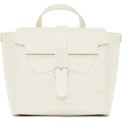 Senreve Midi Maestra Pebbled Leather 4-way Convertible Handbag In Cream