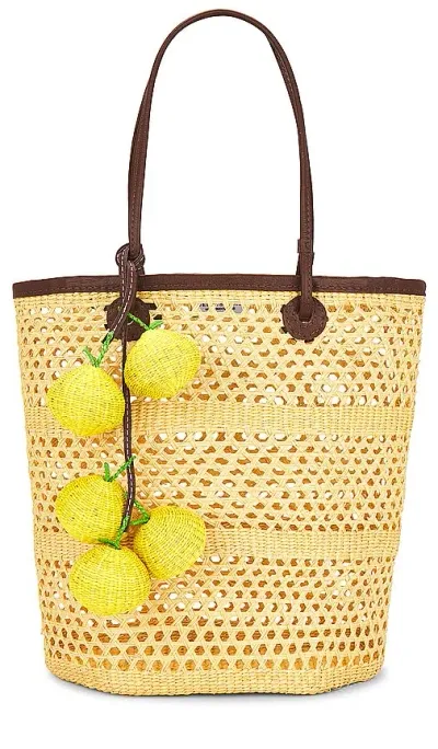 Sensi Studio Open Weave Tote Bag In Beige