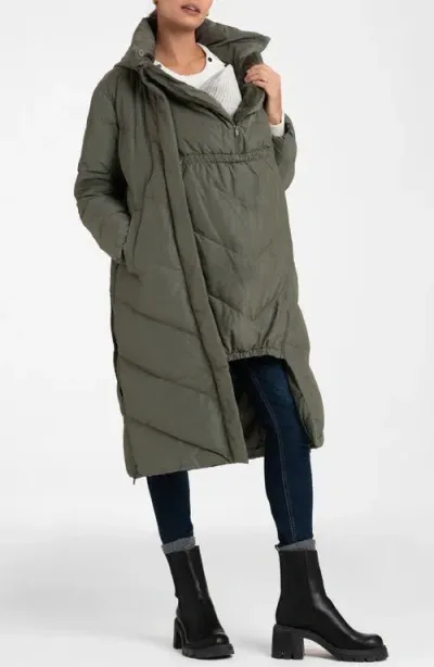 Seraphine Women's Maternity Puffer Coat In Khaki