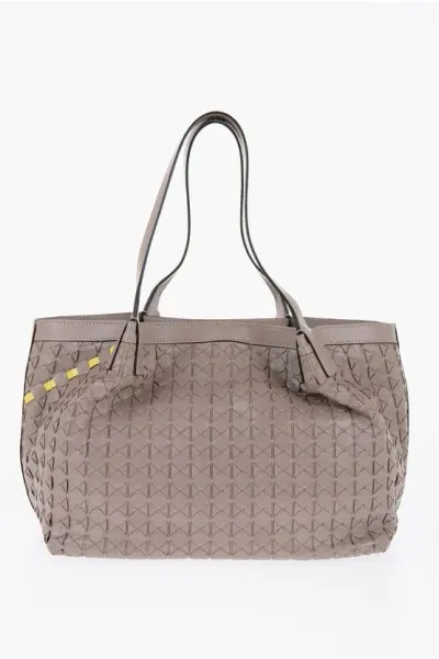 Serapian Braided Leather Shoulder Bag In Brown