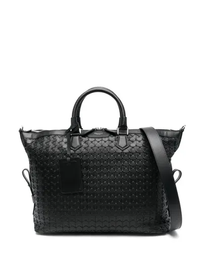 Serapian Soft Business Tote Bag In Black