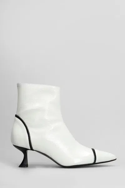 Sergio Levantesi Elettra 5 High Heels Ankle Boots In White