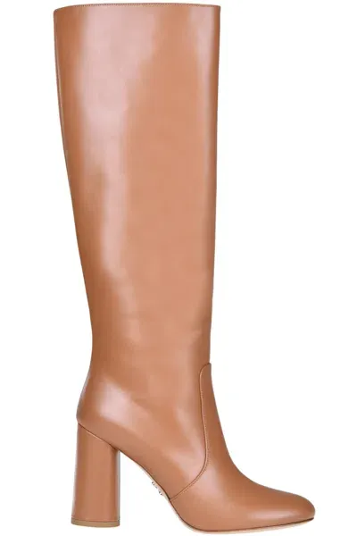 Sergio Levantesi Nappa Leather High Leg Boots In Light Brown