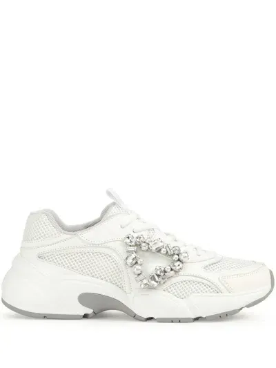 Sergio Rossi Sr Godiva Precious Sneakers In White