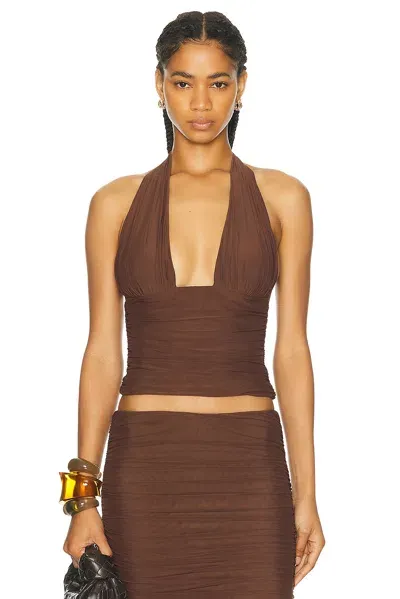 Ser.o.ya Bimini Mesh Halter Top In Coconut