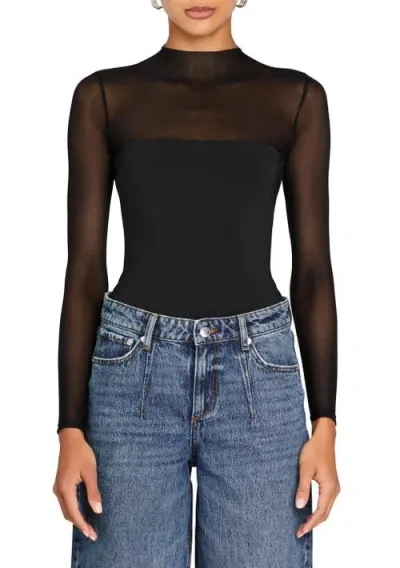 Ser.o.ya Brandi Mesh Bodysuit In Black